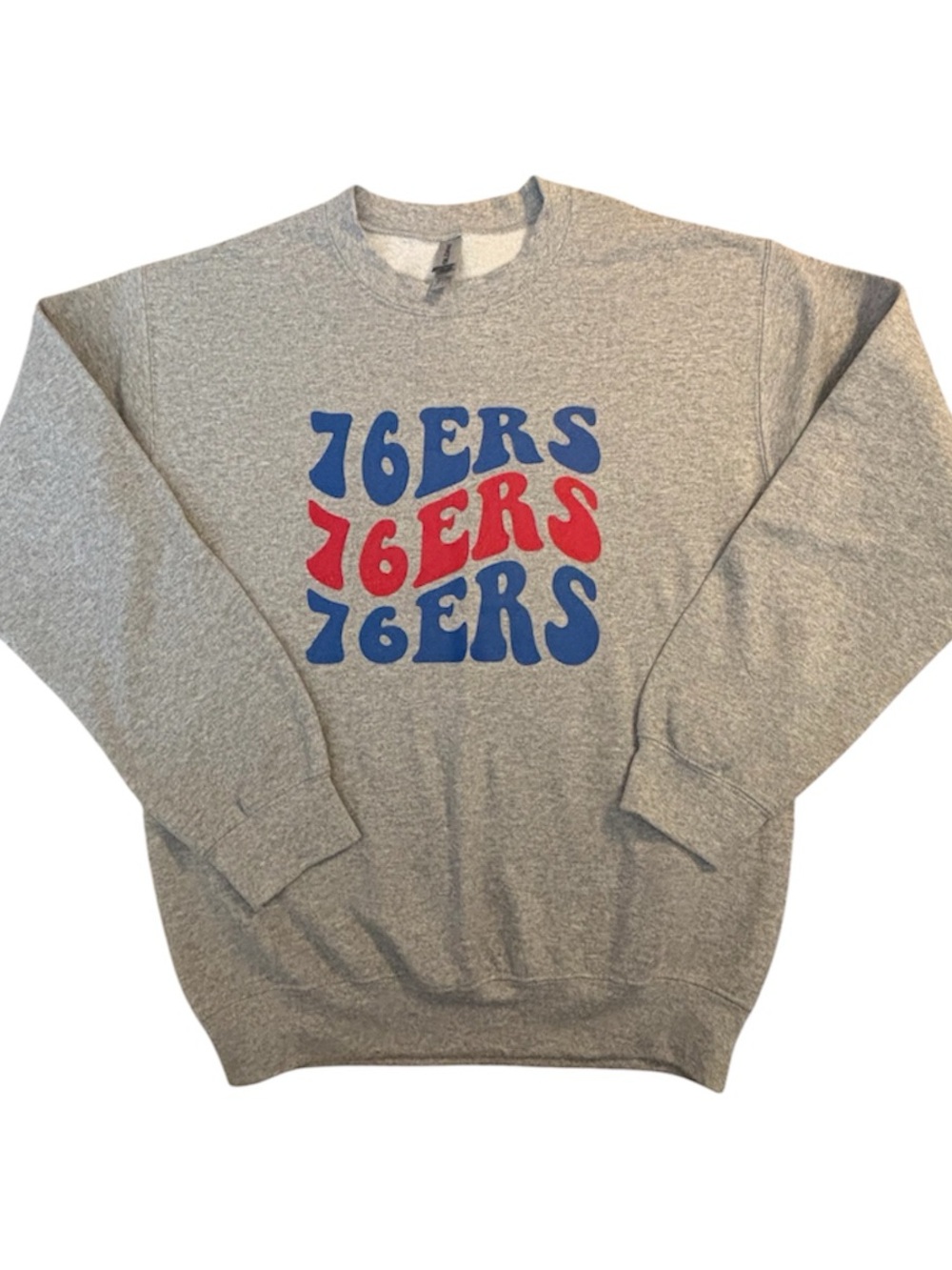 Philadelphia 76ers Men’s Crewneck Sweater - Light Gray